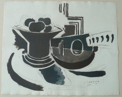 Georges BRAQUE : La mandoline - Lithographie originale signée