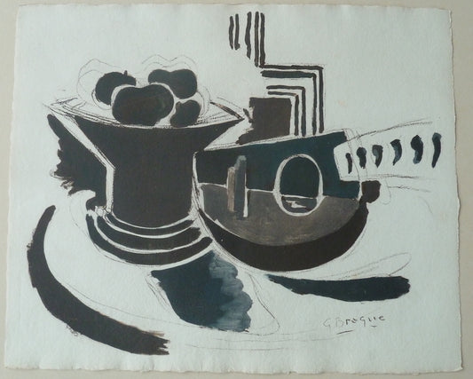 Georges BRAQUE : La mandoline - Lithographie originale signée