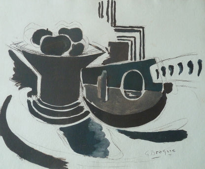 Georges BRAQUE : La mandoline - Lithographie originale signée