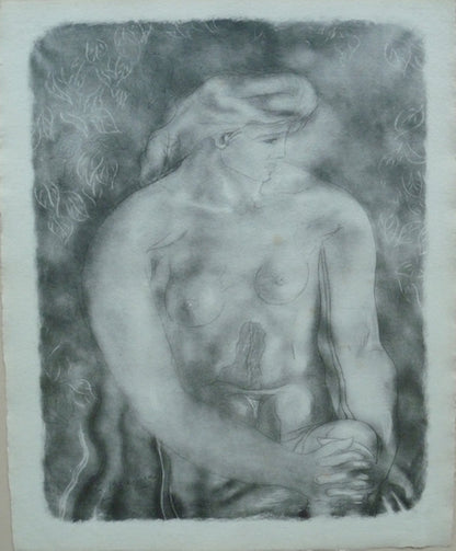 Georges BRAQUE : Modèle nu aux feuilles - Lithographie originale signée