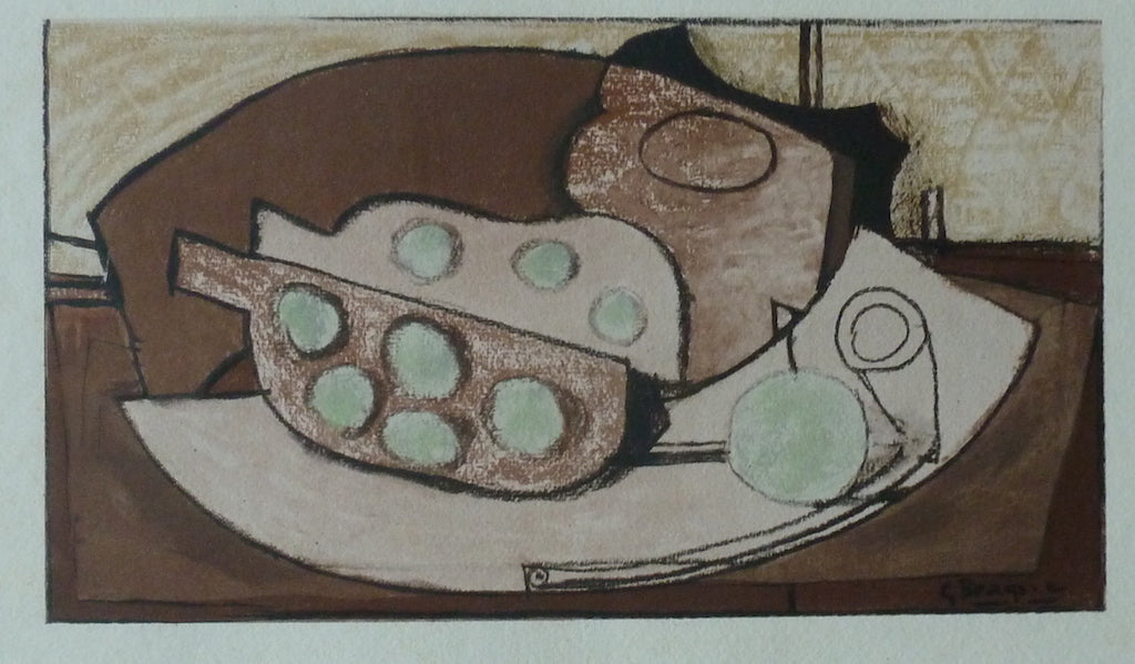 Georges BRAQUE : Grenade et pipe - Lithographie originale signée