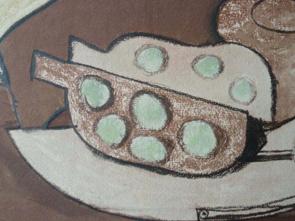 Georges BRAQUE : Grenade et pipe - Lithographie originale signée