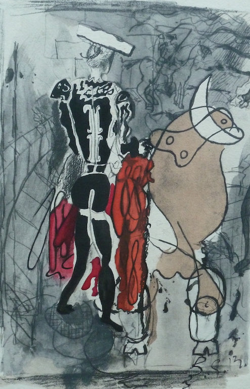 Georges BRAQUE : Torero - Lithographie originale signée