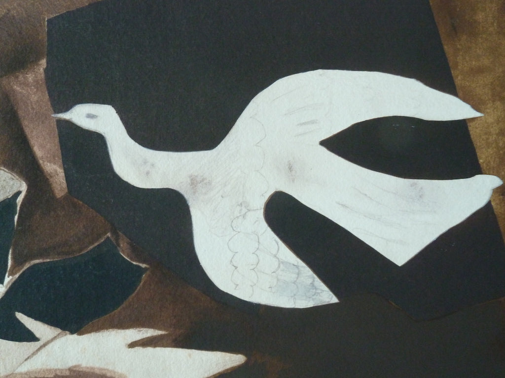 Georges BRAQUE : Le nid - Lithographie originale signée