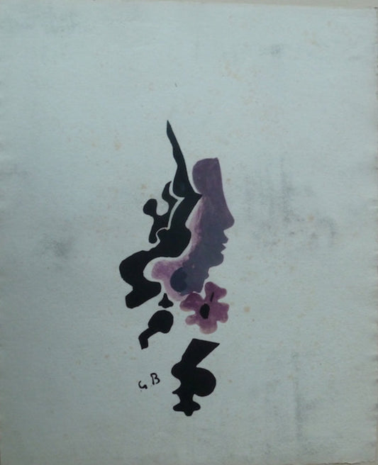 Georges BRAQUE : Profil - Lithographie originale signée