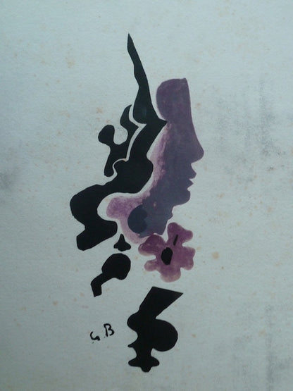 Georges BRAQUE : Profil - Lithographie originale signée