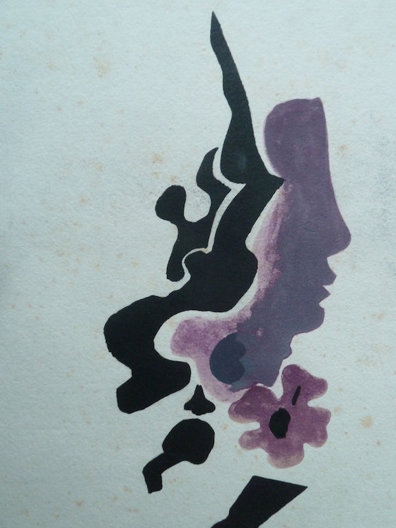 Georges BRAQUE : Profil - Lithographie originale signée