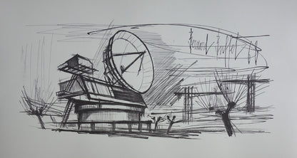 Bernard BUFFET : La station radar - Lithographie signée