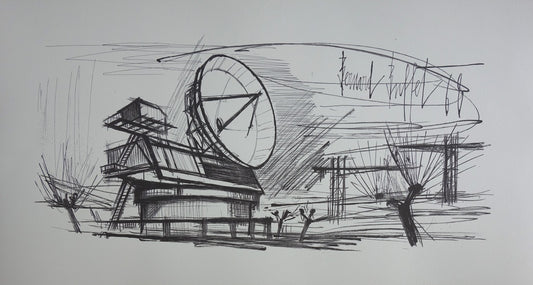 Bernard BUFFET : La station radar - Lithographie signée
