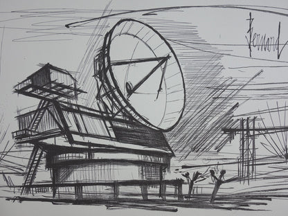 Bernard BUFFET : La station radar - Lithographie signée