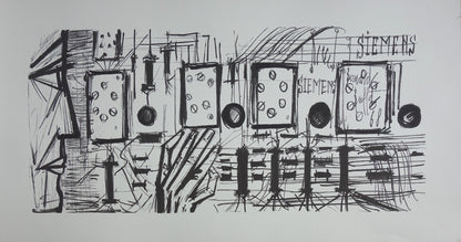 Bernard BUFFET : L'ordinateur SIEMENS - Lithographie signée