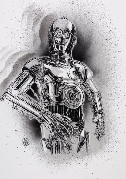 C215 : C3PO - Sérigraphie originale signée