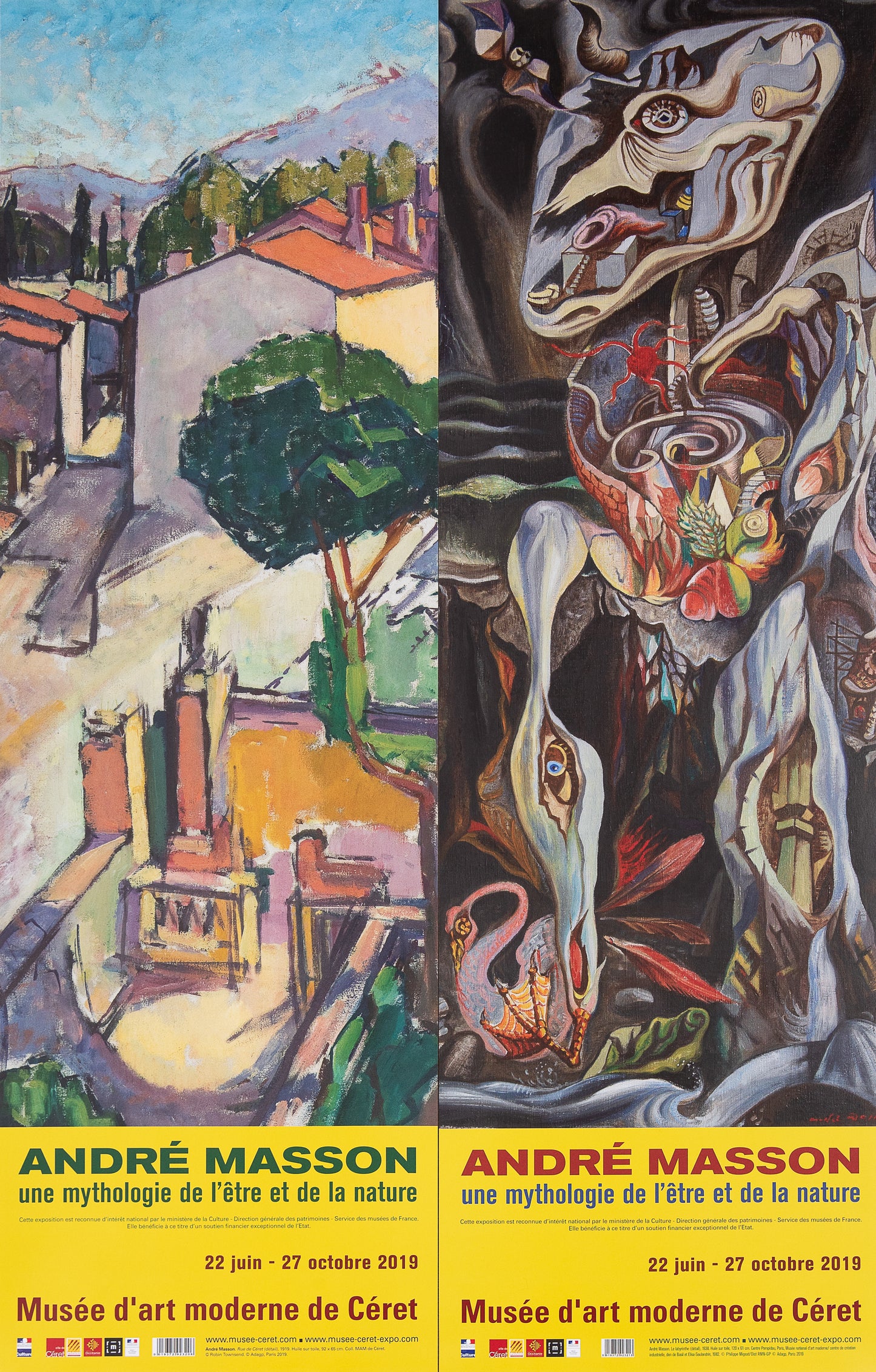 André MASSON : Rue de Céret - Affiches originales en couleurs