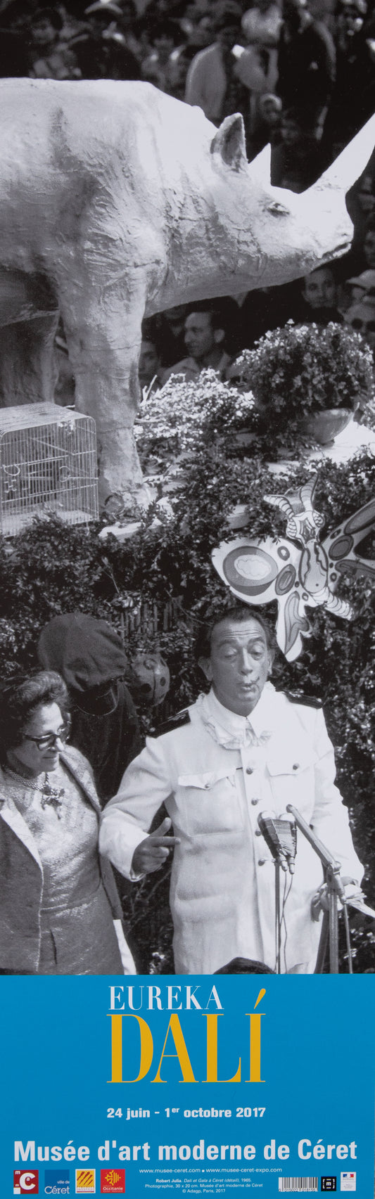 Salvador DALI : Dali et Gala à Céret - Affiche originale en couleurs