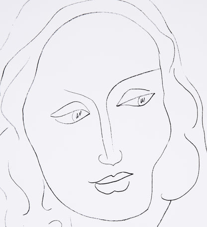 Henri MATISSE : Grande tête de femme - Affiche signée