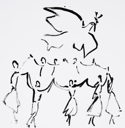 Pablo PICASSO : Sardane de la paix - Lithographie signée