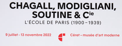 Chaïm SOUTINE : Exposition Musée Céret - Affiche originale signée