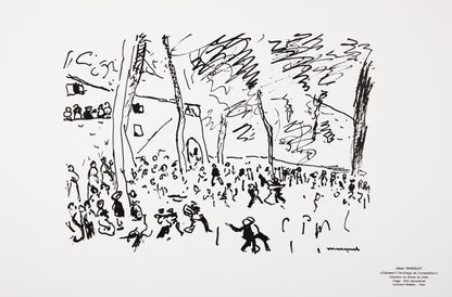 Albert MARQUET : Danses à l'Ermitage - Lithographie signée