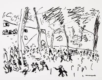 Albert MARQUET : Danses à l'Ermitage - Lithographie signée