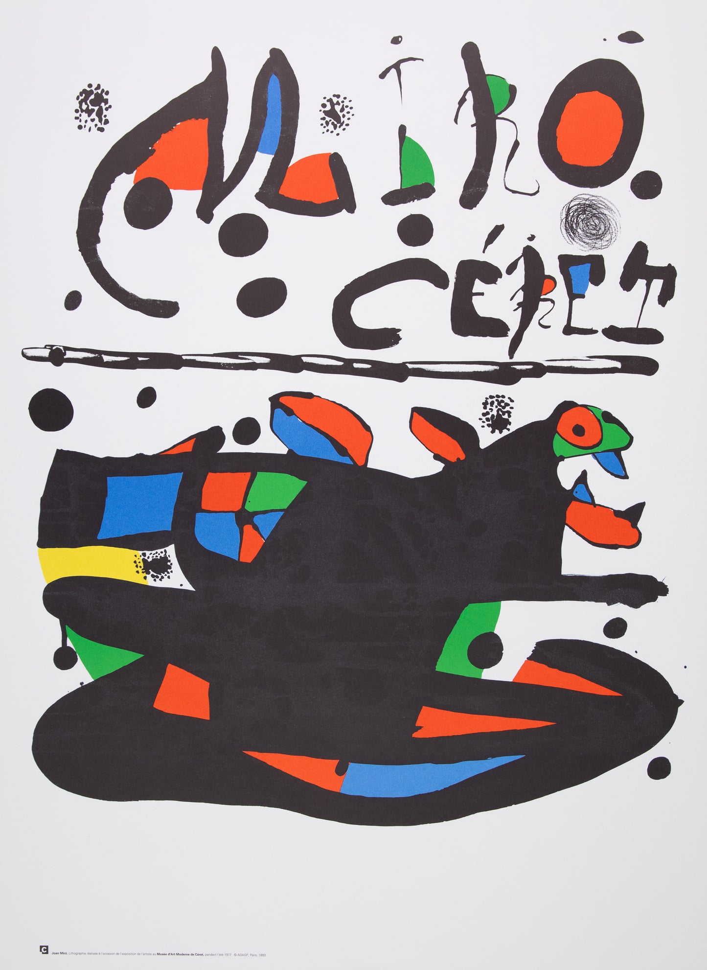 Joan MIRO : Animal Surréaliste - Affiche originale Musée Céret