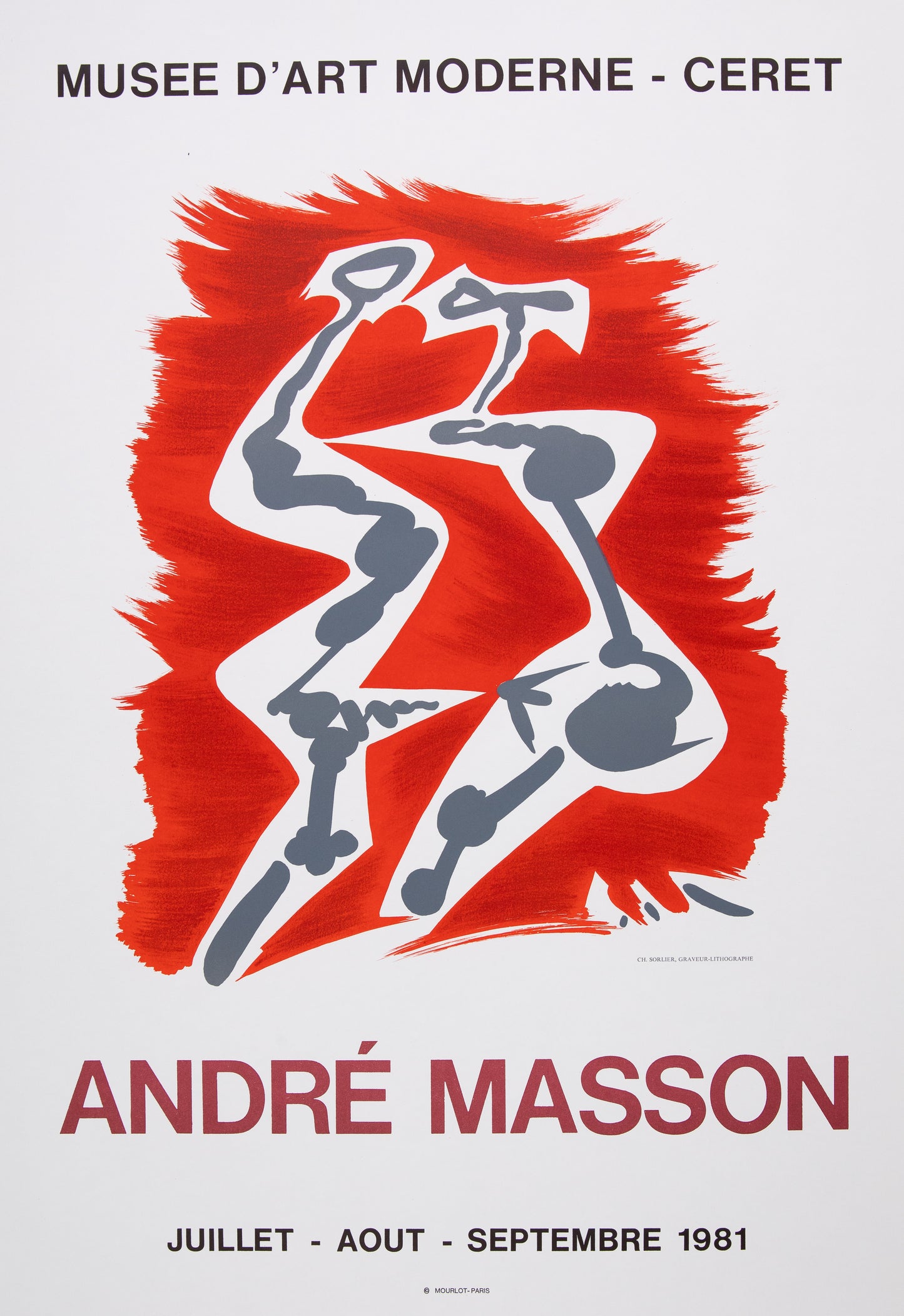 Andre MASSON : Personnages surréalistes - Lithographie en couleurs