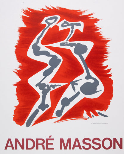 Andre MASSON : Personnages surréalistes - Lithographie en couleurs