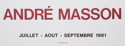 Andre MASSON : Personnages surréalistes - Lithographie en couleurs