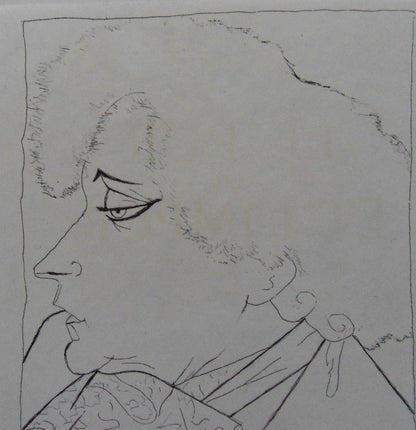 Jean COCTEAU : Portrait de Colette - Gravure signée