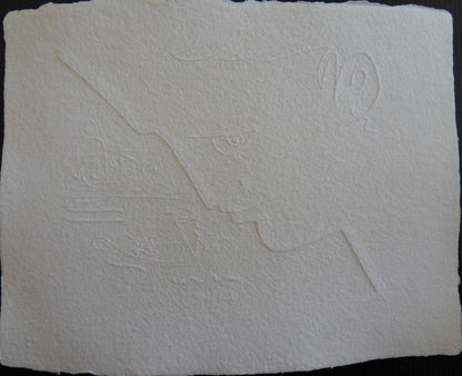 Jean COCTEAU : Visage d'homme à Venise - Gravure