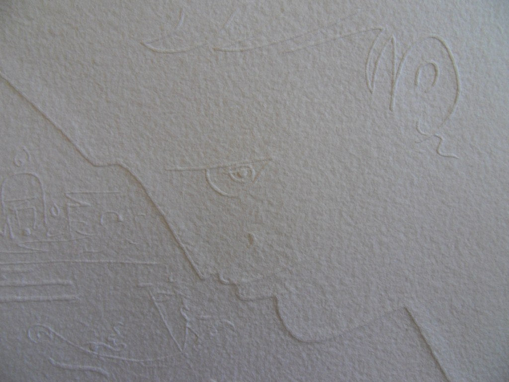 Jean COCTEAU : Visage d'homme à Venise - Gravure