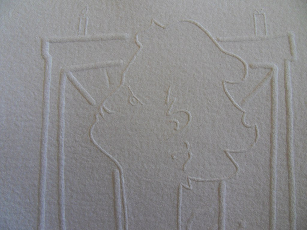 Jean COCTEAU : Homme chaussure - Gravure signée