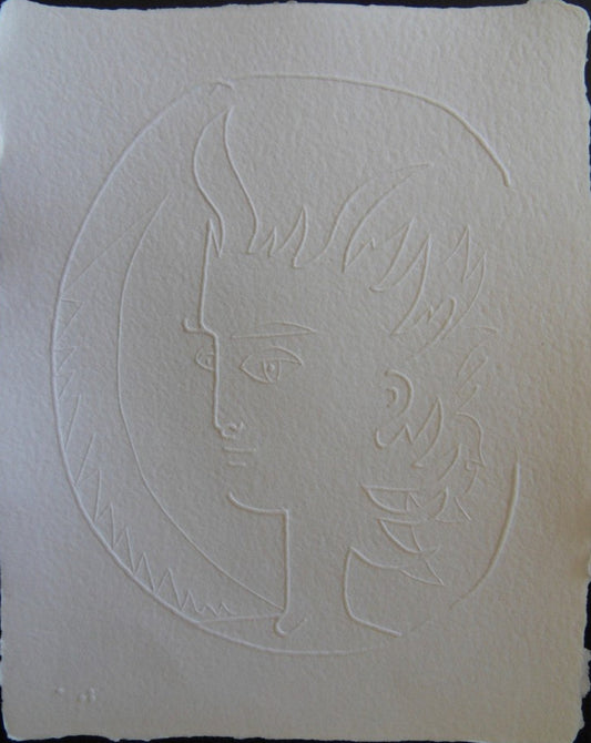 Jean COCTEAU : Le diable - Gravure