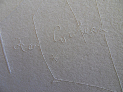 Jean COCTEAU : La Lyre d'Orphée - Gravure signée