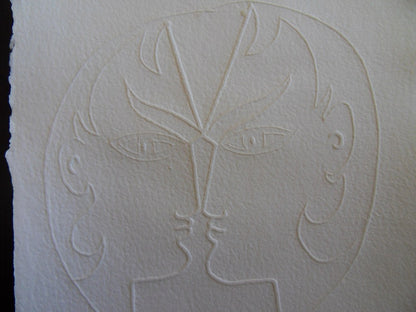 Jean COCTEAU : Les amoureux - Gravure