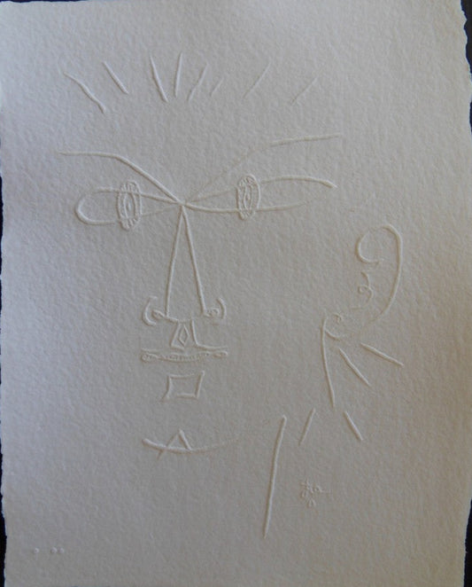 Jean COCTEAU : La colère - Gravure signée