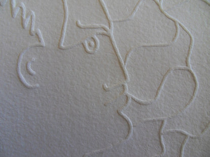 Jean COCTEAU : Faune de profil  - Gravure