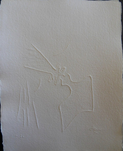 Jean COCTEAU : Le Baiser - Gravure signée
