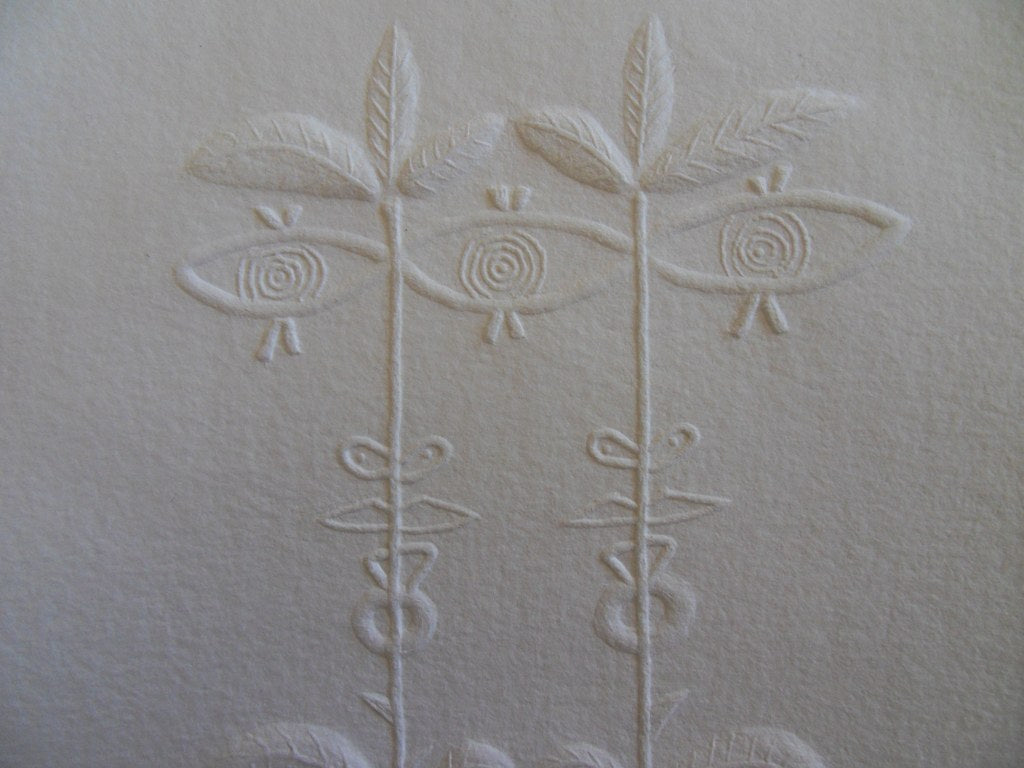 Jean COCTEAU : Couple fleur - Gravure