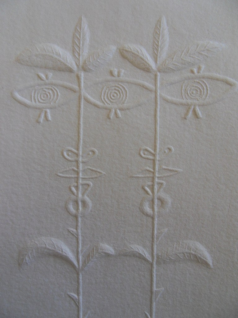 Jean COCTEAU : Couple fleur - Gravure
