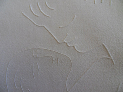 Jean COCTEAU : Couple amoureux - Gravure signée