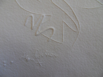Jean COCTEAU : Couple amoureux - Gravure signée