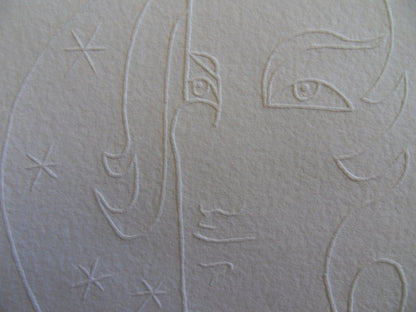 Jean COCTEAU : Femme aux étoiles - Gravure