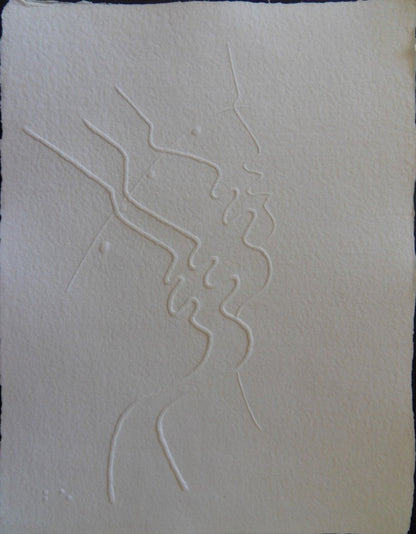 Jean COCTEAU : Hommes de profil - Gravure