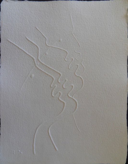 Jean COCTEAU : Hommes de profil - Gravure