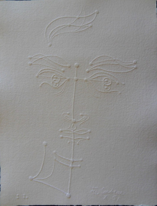 Jean COCTEAU : Visage charmeur - Gravure signée