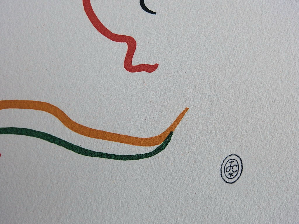 Jean COCTEAU : Eve et le serpent - Lithographie signée
