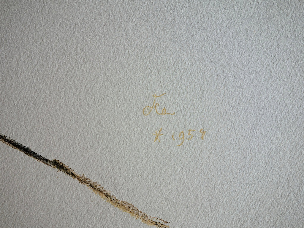Jean COCTEAU : Profil de rêveur - Lithographie signée