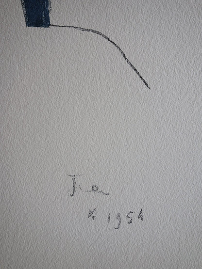 Jean COCTEAU : Baiser sur fond d’Azur - Lithographie signée