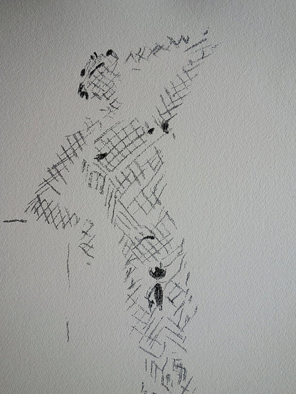 Jean COCTEAU : Homme dénudé - Lithographie signée