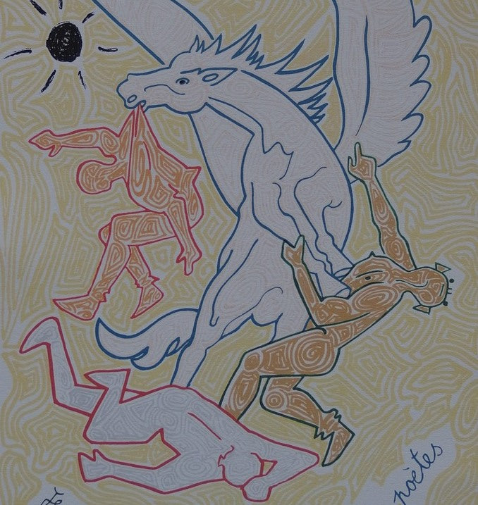 Jean COCTEAU : Les Poètes - Lithographie signée